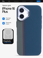 Карбоновый чехол на iPhone 16 Plus J219
