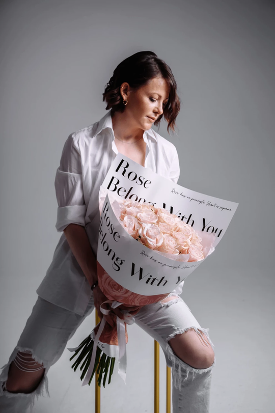 Монобукет из роз Пинк Мондиал