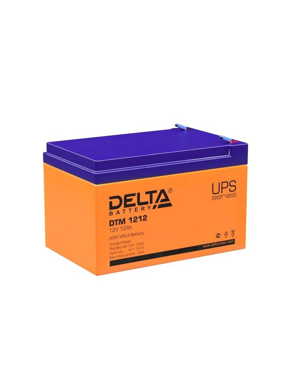 Аккумулятор UPS 12В 12А.ч DTM 1212 Delta 4614010050008