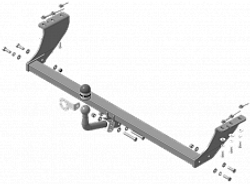 Фаркоп с оцинк. шаром Toyota Voxy 2014-2021, Toyota Noah 2014-2021, Toyota Esquire 2014-2022 крепление шара на двух болтах, (без электрики, паспорт и сертификат в комплекте) Motodor.92520-A