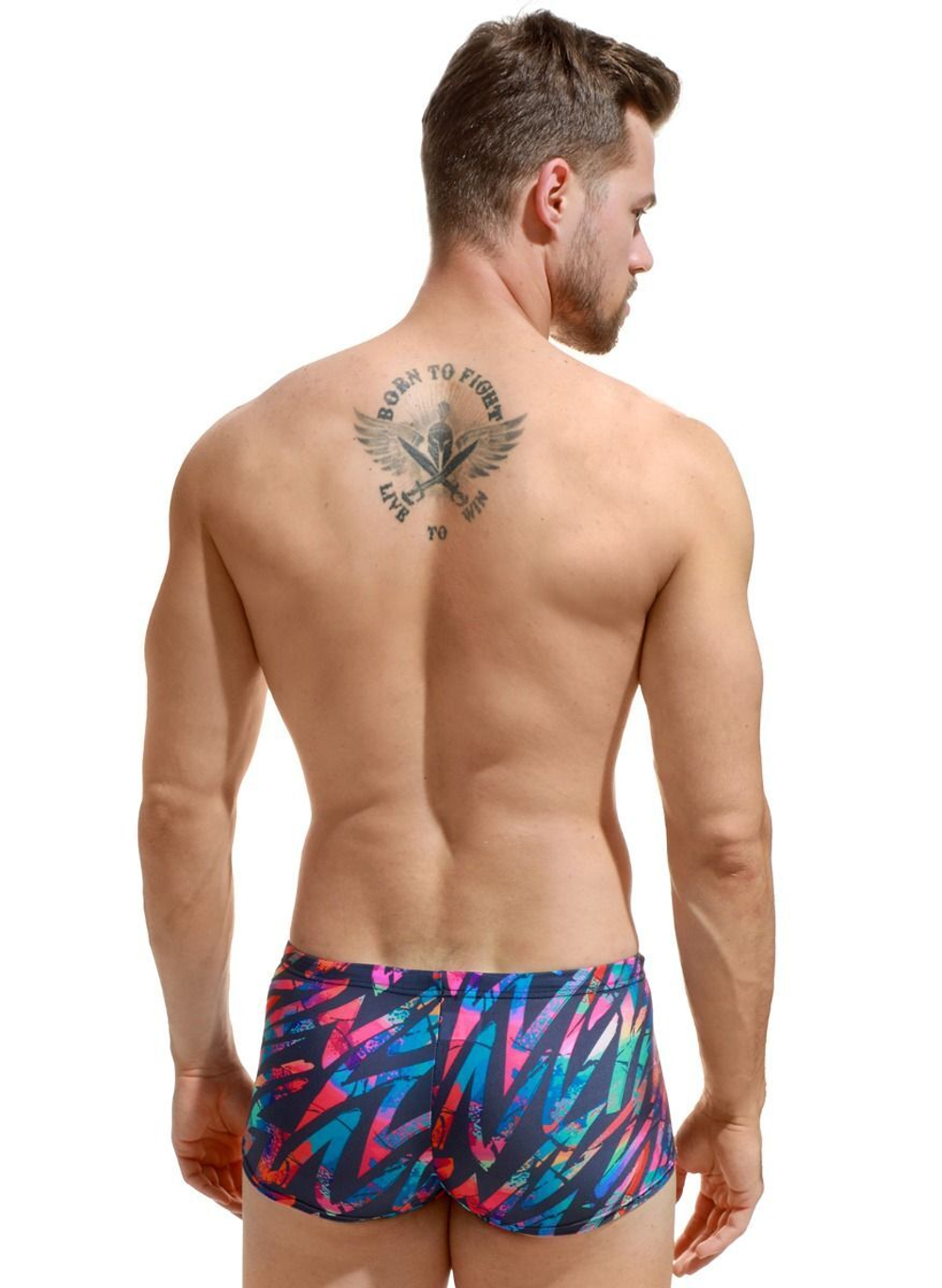 Яркие пляжные боксеры с принтом (Размер: L) (Цвет: разноцветный)