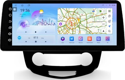 Магнитола для Nissan Qashqai J11 2014-2022 (кондиционер) - FarCar монитор 12.3" 2K QLED на Android 14, TS10, CarPlay, 4G SIM-слот