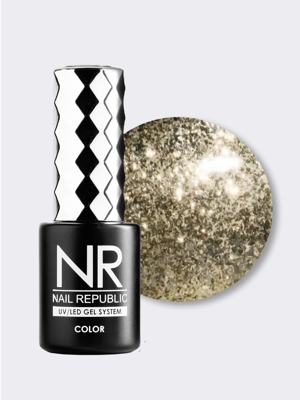 NR-383 Night life гель-лак жидкий кристалл, Желтый (10 мл)