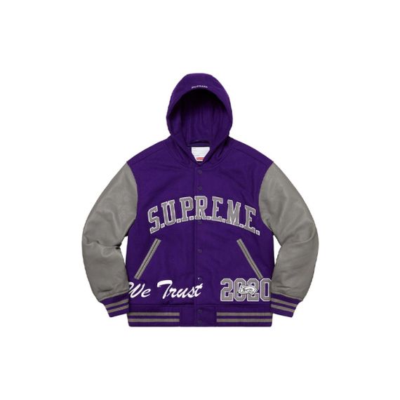 Supreme FW20 Week 9 King Hooded Varsity Jacket