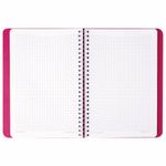 Тетрадь А5 (148x218 мм), BRAUBERG "Office PRO", гибкая, под кожу, гребень, 80 л., красная, 111042