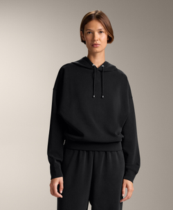 Oysho Толстовка «бокси» с капюшоном из модала с начесом, черный