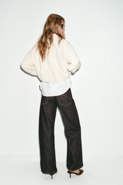 ZARA КУРТКА С ЗАСТЕЖКОЙ-МОЛНИЕЙ, ЭКРЮ