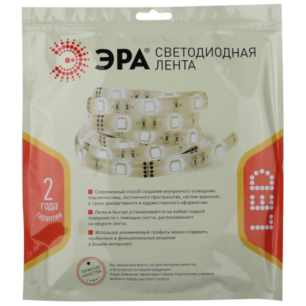 Светодиодная лента ЭРА LS2835 -4,8-60-24-65-3000К-5m | Светодиодные ленты 24В 2 год