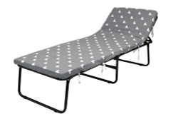 Кровать раскладная Соната мягкая лист 50мм арт.РП-700-Э-50 (цвет ткани серый рис.тетрис (1 шт. в уп.)