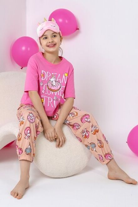 Пижама для девочки Единопончик-2 Виотекс РОЗОВО-ПЕРСИКОВЫЙ