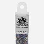 Японский бисер TOHO Demi 8/0 (№86), металлизированный, непрозрачный глянцевый