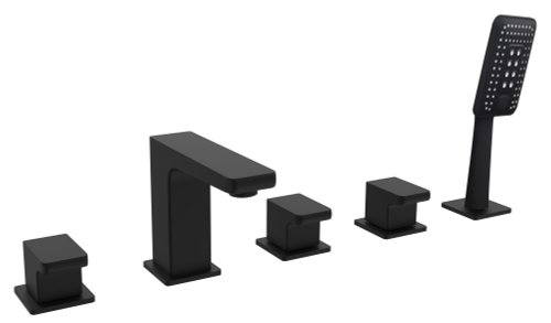 Смеситель на борт ванной с душем AltroBagno Lamberto 020106 MB