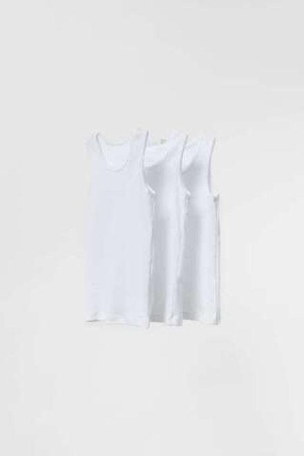 ZARA BABY/ НАБОР ИЗ ТРЕХ БАЗОВЫХ МАЕК, БЕЛЫЙ