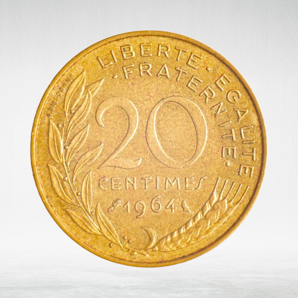 France, 20 Centimes 1964 - Marianne, VF