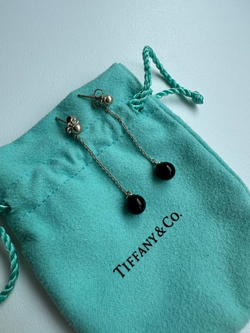 Серьги Tiffany&Co Silver Ziegfeld Drop Earrings Pierced Ear