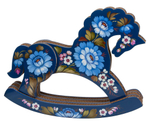 Лошадка-качалка Craft_horse декоративная с ручной росписью Жостово