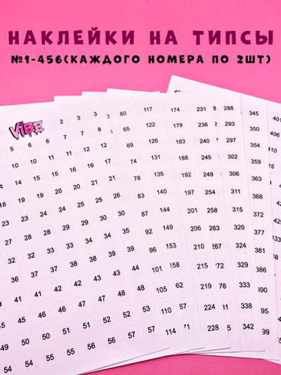 Наклейки 1-456