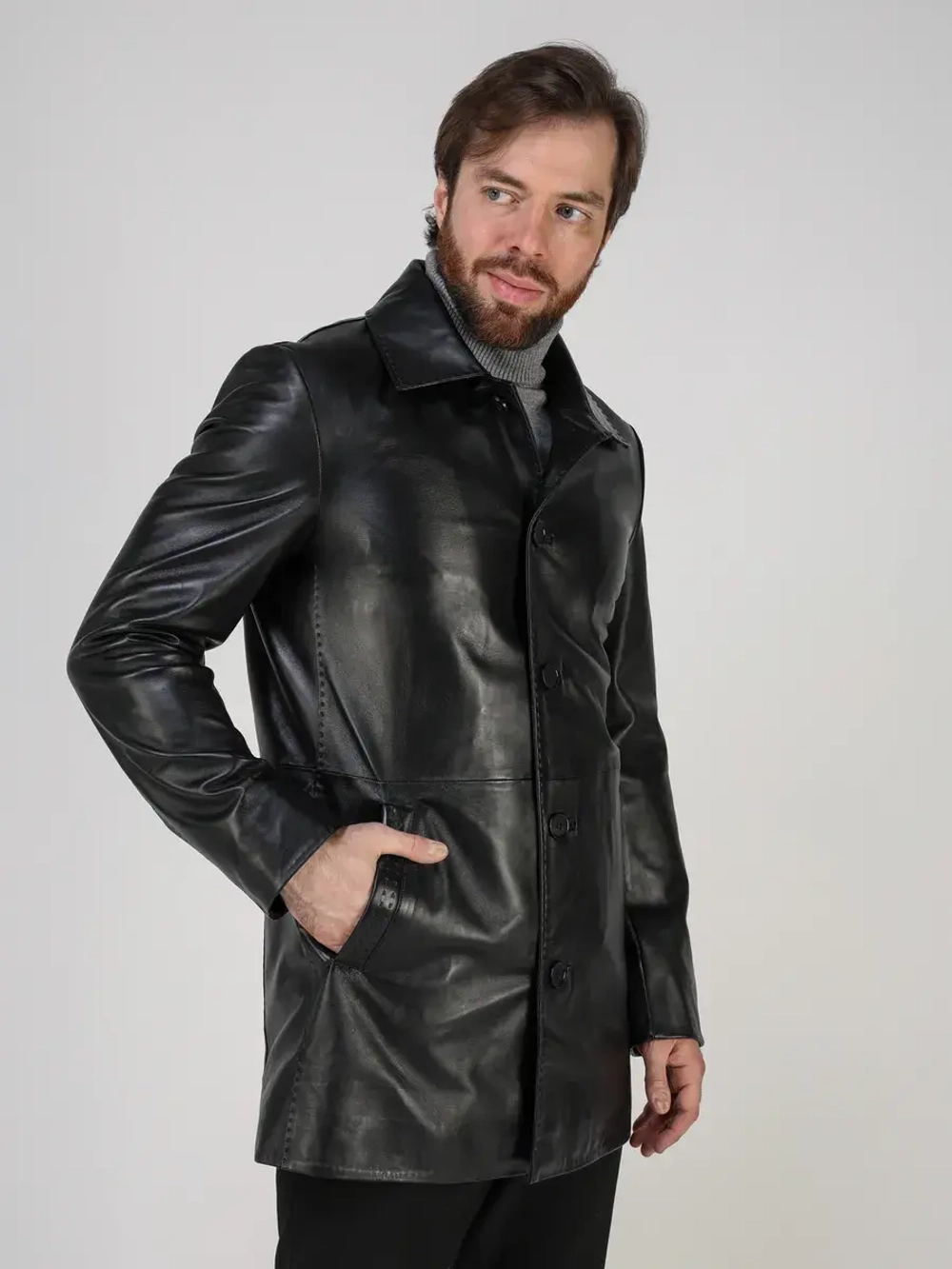 Кожаная куртка демисезонная