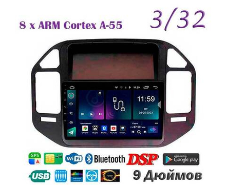 Topway TS18 3+32GB 8 ядер для Mitsubishi Pajero III 1999-2006