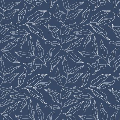 Белые ветки на тёмно-синем (скандинавский стиль)