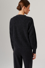 1908 Кардиган женский (темно-серый меланж)