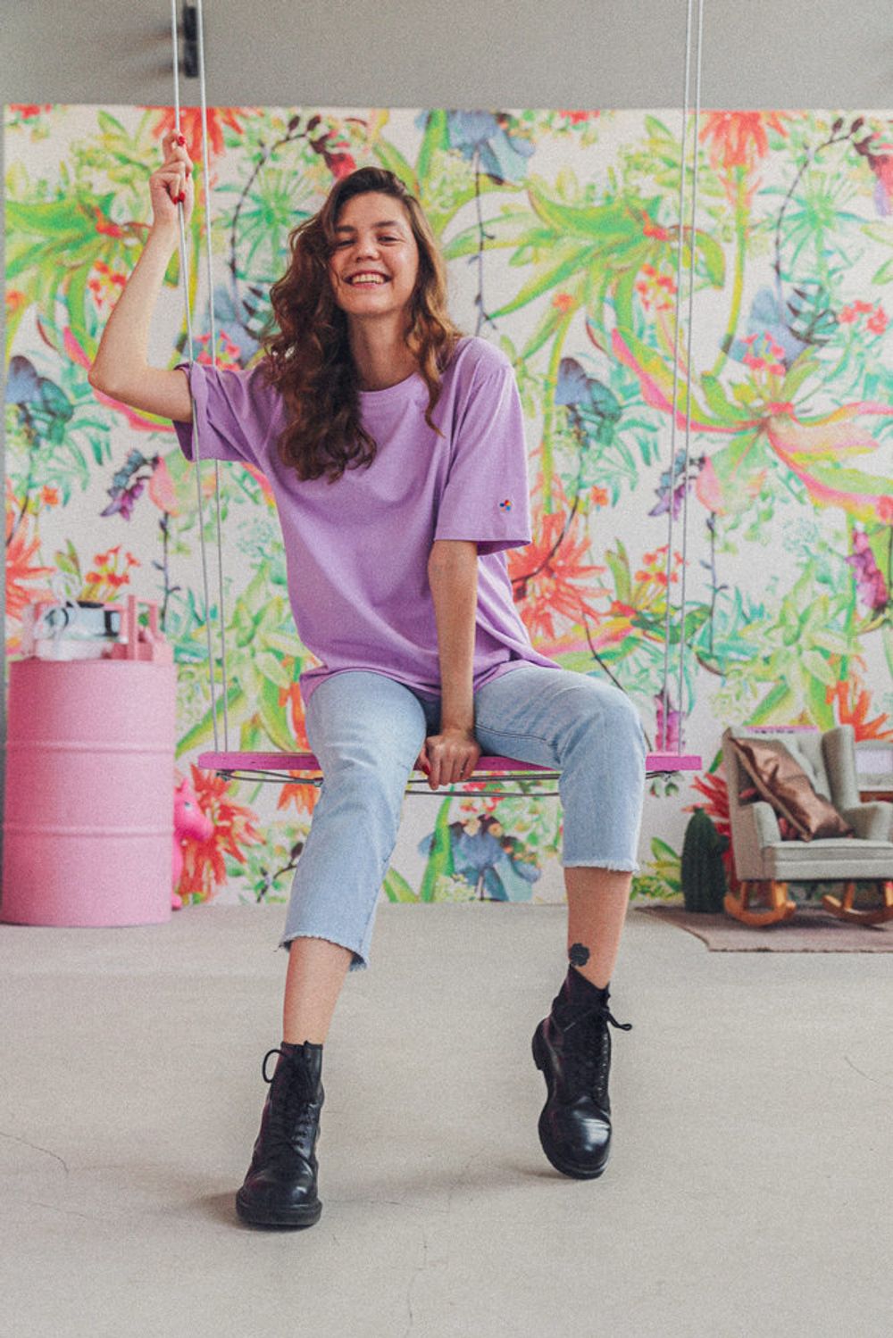 Футболка Je Fleur Фиолетовая