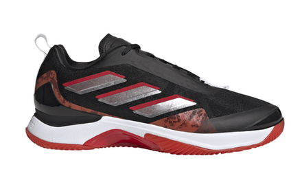 Женские Кроссовки теннисные Adidas Avacourt Clay - core black/taupe met/better scarlet