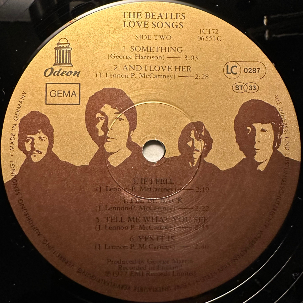 The Beatles - Love Songs 2LP (Германия 1977г.)