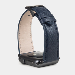Ремешок для Apple Watch 44/45/46 mm из кожи сафьяно, синего цвета