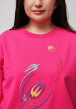 Свитшот QARLYGASH&QYZGALDAQ RASPBERRY PINK (ONLINE ONLY)