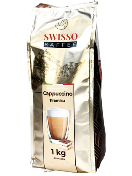 Cappuccino Swisso Kaffee Tiramisu – растворимый напиток капучино со вкусом тирамису 1 кг, 80 порций