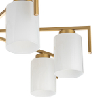 Потолочный светильник 7х60Вт E27, металл/стекло, золото