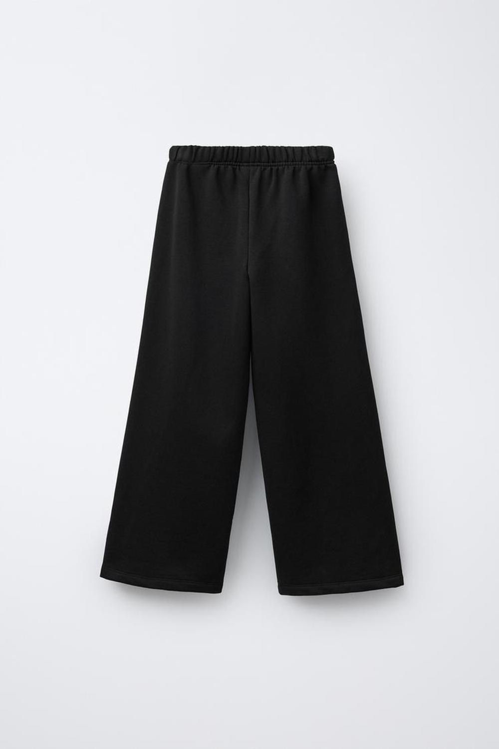 ZARA БРЮКИ WIDE LEG С ПРИНТОМ, ЧЕРНЫЙ