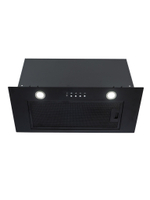 Вытяжка кухонная Quin-60 (BLACK) черный, D150мм, 1200м3/ч, полновстраиваемая, мотор 230Ватт, металл 60см, кнопочное управл.(MACBI)