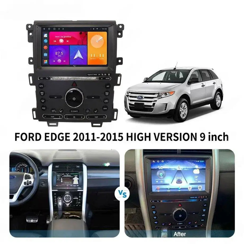 Магнитола для Ford Edge 2010-2015 - Carmedia SF-9065-A QLed, Android 13, TS20, CarPlay, SIM-слот