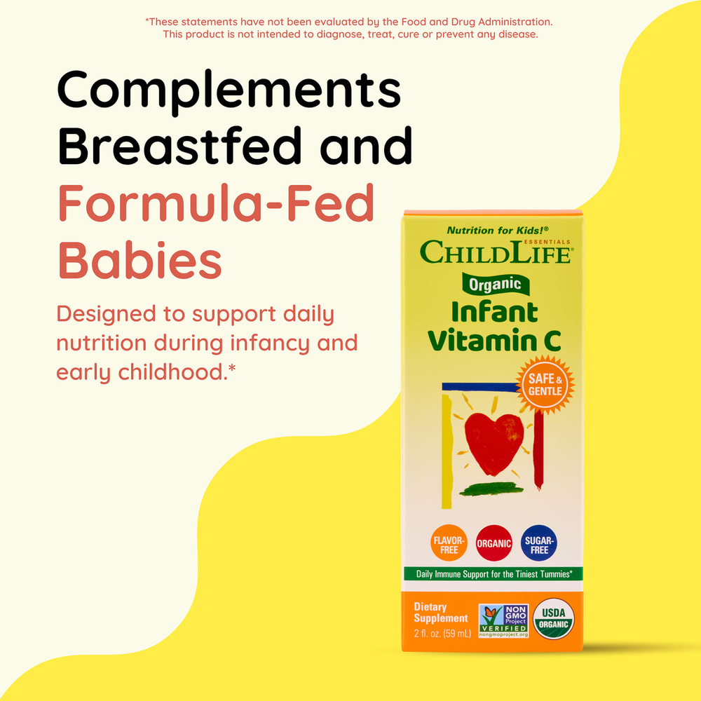 ChildLife Essentials, органический витамин C в каплях для детей, 59 мл (2 жидк. унции)