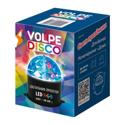 Светодиодный светильник-проектор ULI-Q302. Серия DISCO. многоцветный. ТМ VOLPE. Напряжение 220В. Кабель с вилкой в комплекте Цвет корпуса черный.