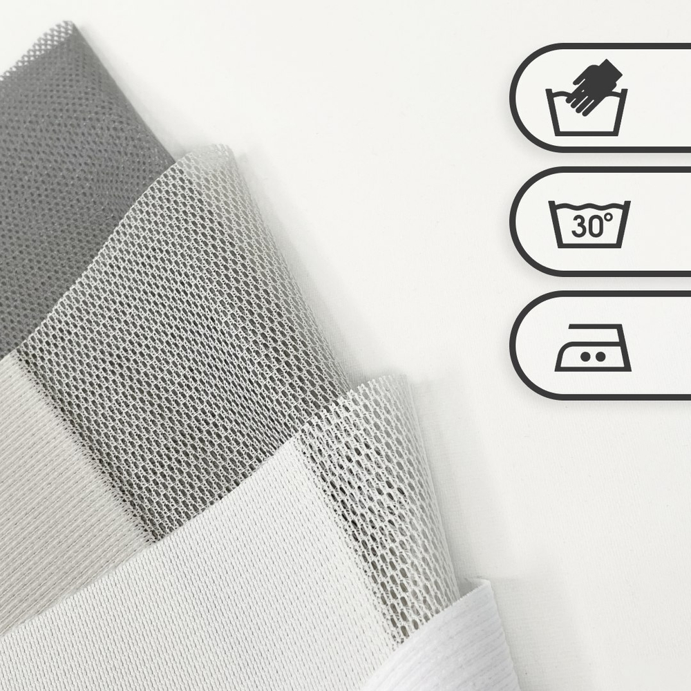 Вертикальные тюлевые жалюзи "Вальс" с карнизом Стандарт без декоративной планки, ткань коллекции Шуберт, цвет 9511 молочный