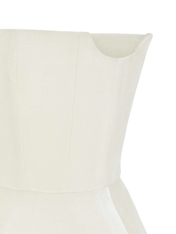 Корсет с баской из атласа