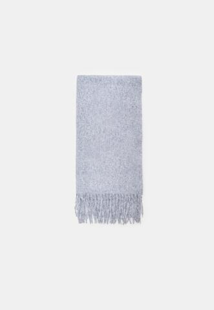 STRADIVARIUS Шарф из начесаных ниток, серый меланж