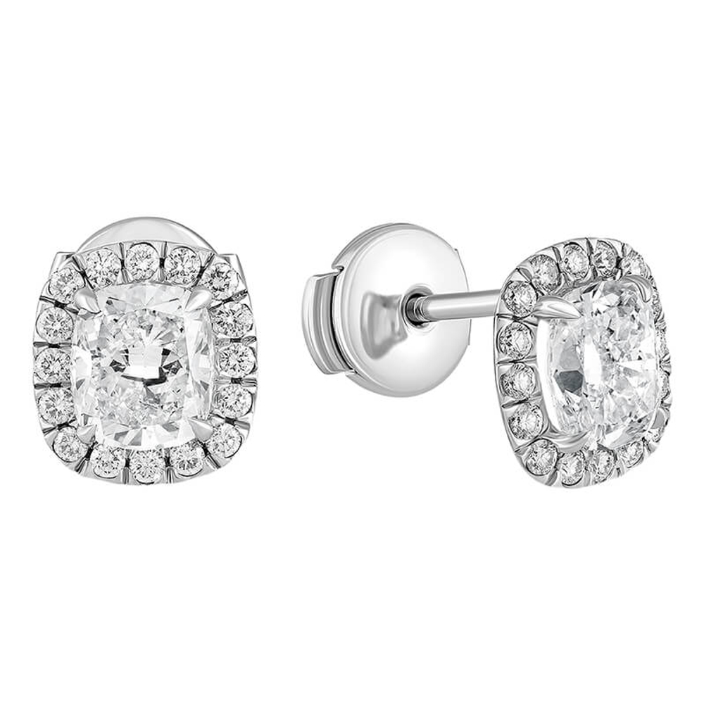 Серьги-пусеты  2.445 ct