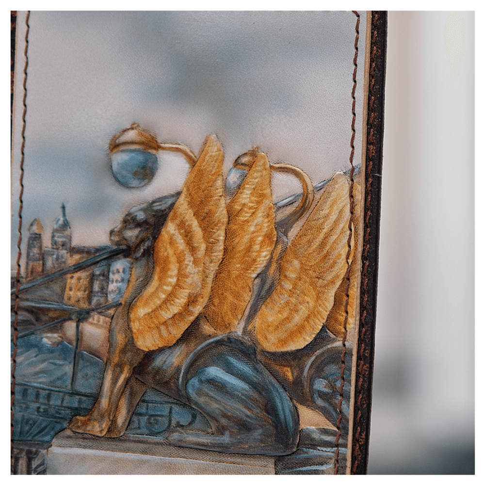 Обложка для документов «Городские мотивы» оранжевая