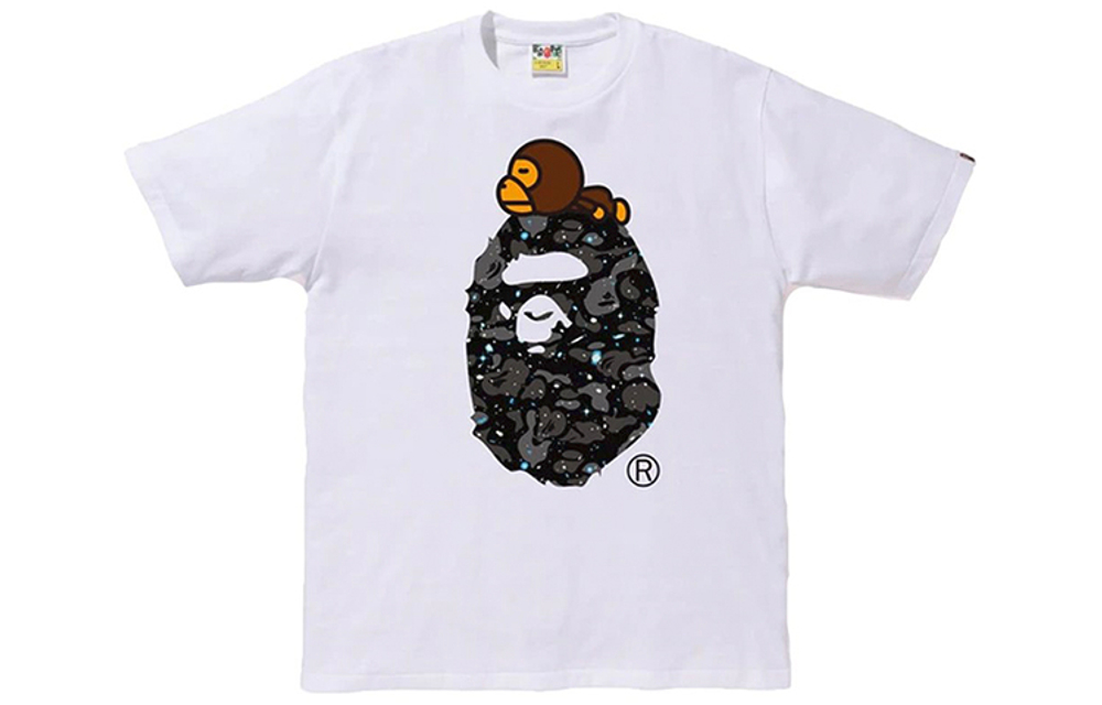 A Bathing Ape Space Camo Milo On Big Ape Tee