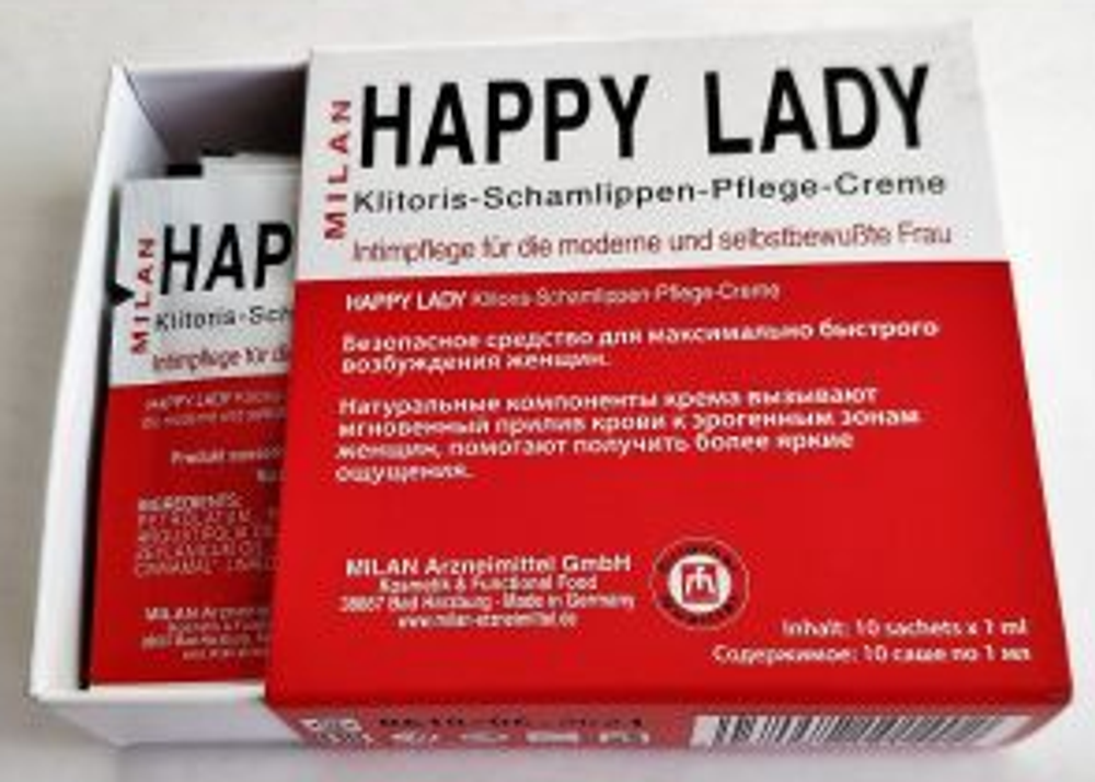 Сашет крема для усиления возбуждения у женщины Happy Lady