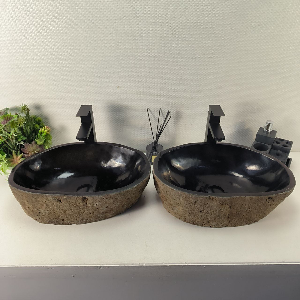 Раковина из речного камня ПАРА! RS-64966 50*33*15 0865