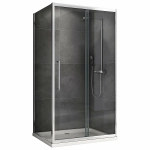 Душевой уголок ABBER Schwarzer Diamant 150х50 AG30150H-S50 стекло прозрачное/профиль хром