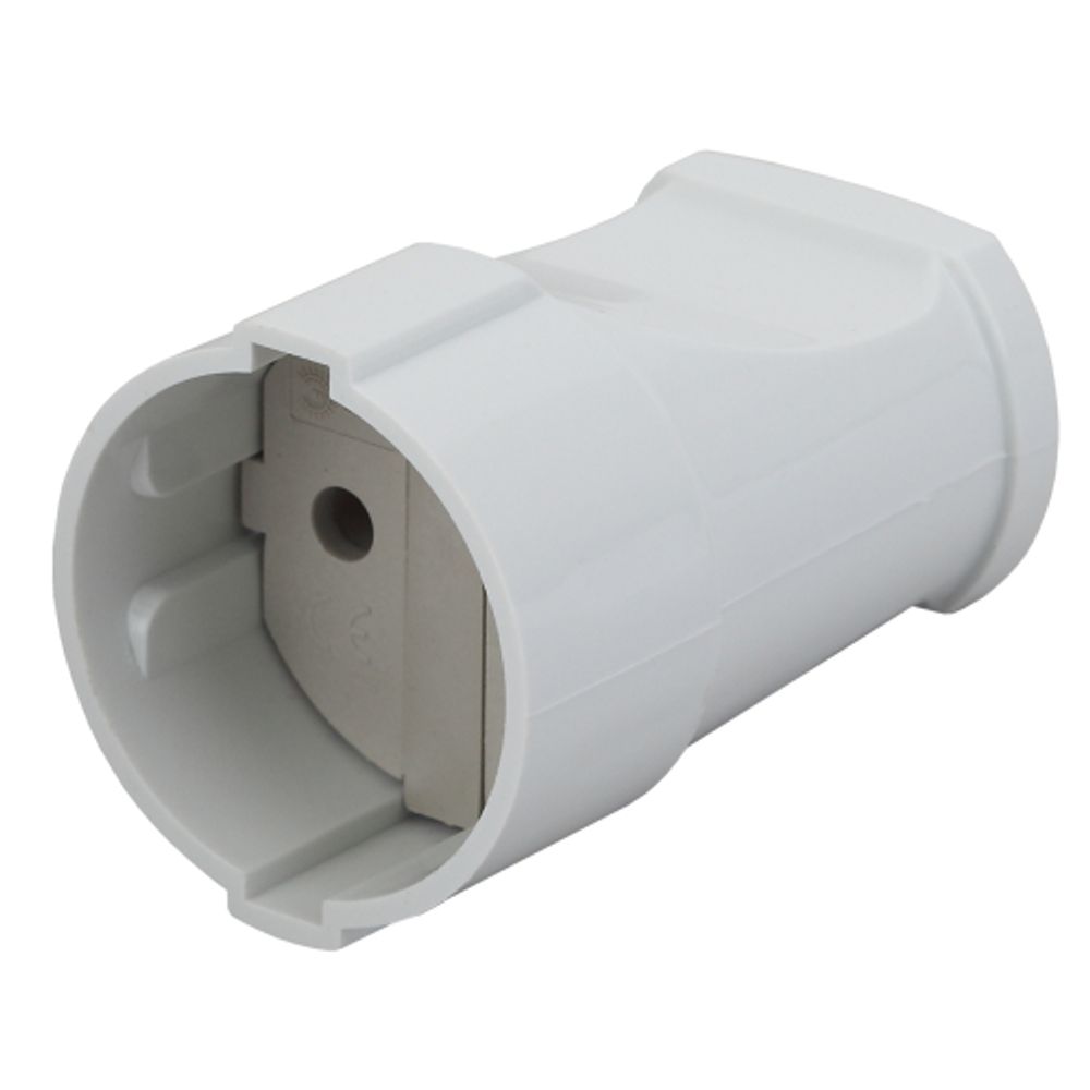 Розетка ЭРА Rx1-W кабельная без заземления прямая 10A белая | Штепсельные вилки и розетки