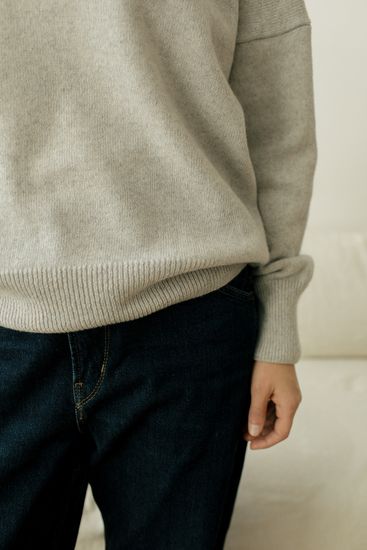 Джемпер Л.Т., 100% шерсть ягнёнка, цвет серебро.