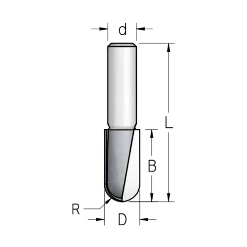 Фреза галтельная пазовая DIMAR 3.2x9.5x44x6 R1.6 WPW RBL0323