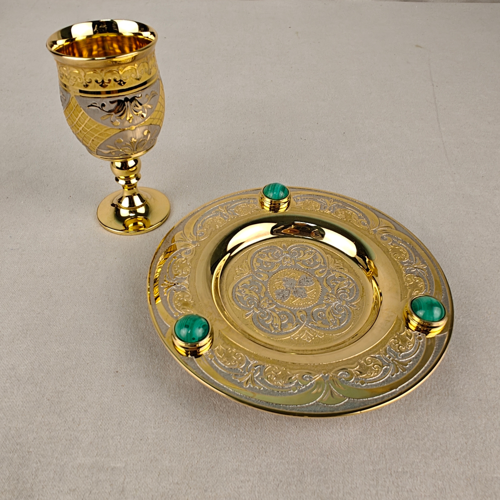 Набор с рюмочкой "Малахитовый"